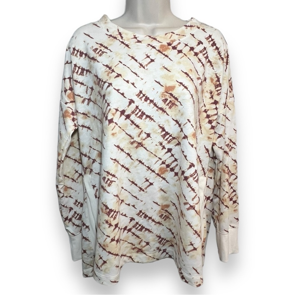Wonderly Studio Women’s Long Sleeve Side Slit Tunic Cream Size Medium